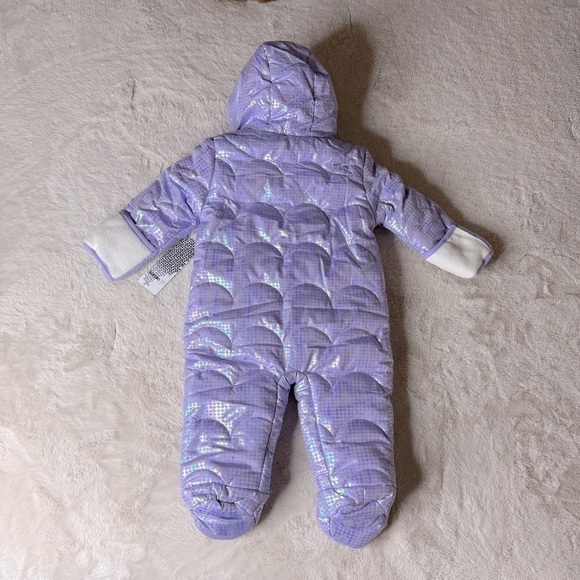 NWT Kensie Girl iridescent lilac infant snow suit size 6/9 months - Picture 2 of 13